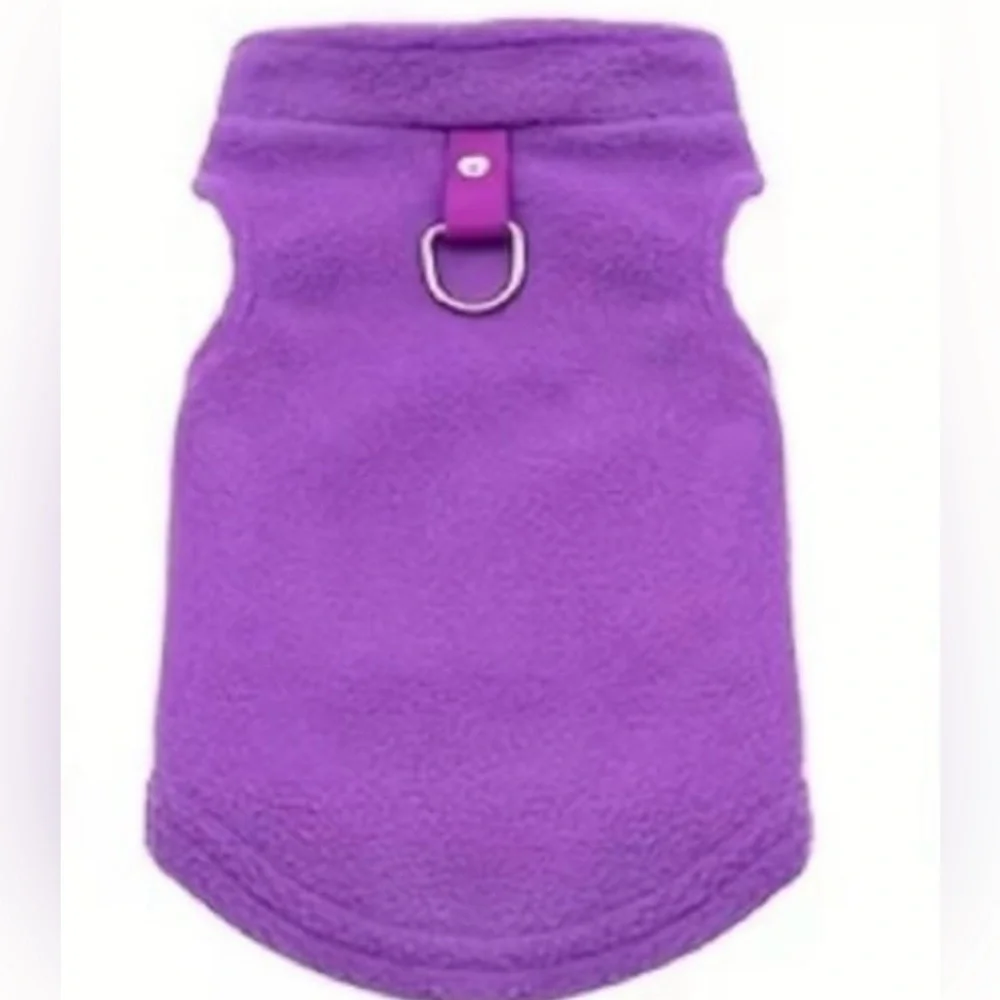 Dog Fleece Sweater Purple Medium